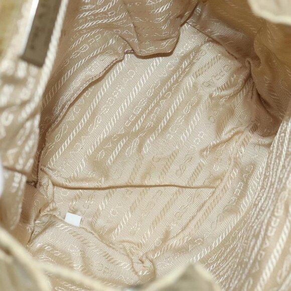 PRADA Backpack Nylon Khaki Silver Auth 98100 - Picture 10 of 16